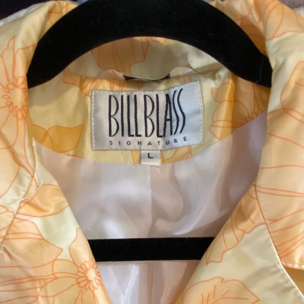 Bill Blass Large Orange/Peach trench/raincoat NWOT Cotton/Polyester - Picture 6 of 6